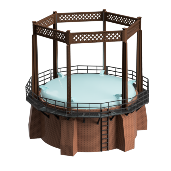 HM506B – Gas Works Gas Holder N Scale