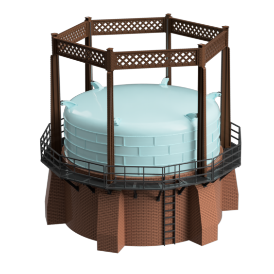 GM506B – Gas Works Gas Holder 3mm/TT120 Scale