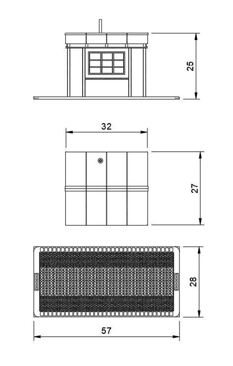 HM813E – GWR Weighbridge & Lamp Hut N Scale
