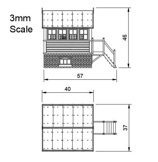 GM814D – WLLR Signal Box TT120/3mm Scale