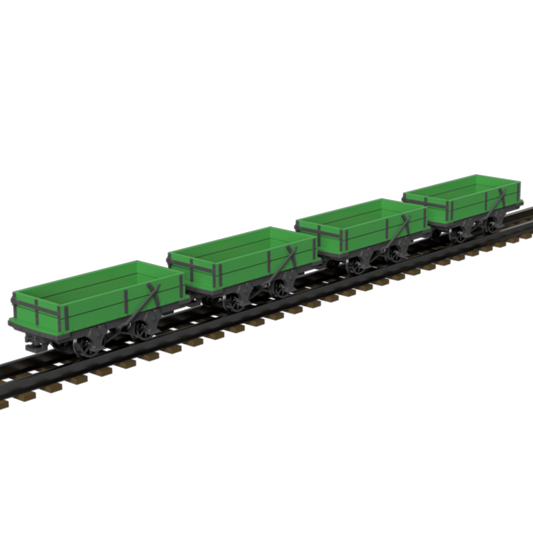 FP757F – GVT 2 Plank Drop Sided Wagon OO9 Gauge