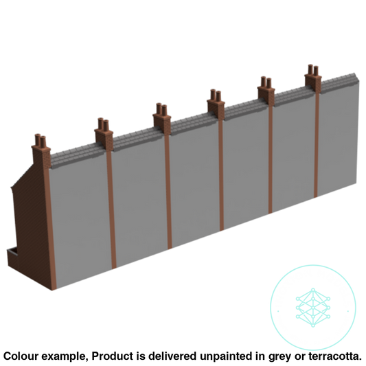 Fc010C – 6X Low Relief Terrace House Pack Oo Scale Building