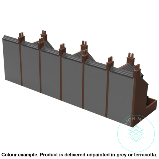 Fc010E – 6X Low Relief Terrace House Pack Oo Scale Building