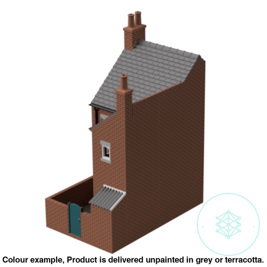 Fm010E – Low Relief Terrace House Oo/Ho Scale Oo Building