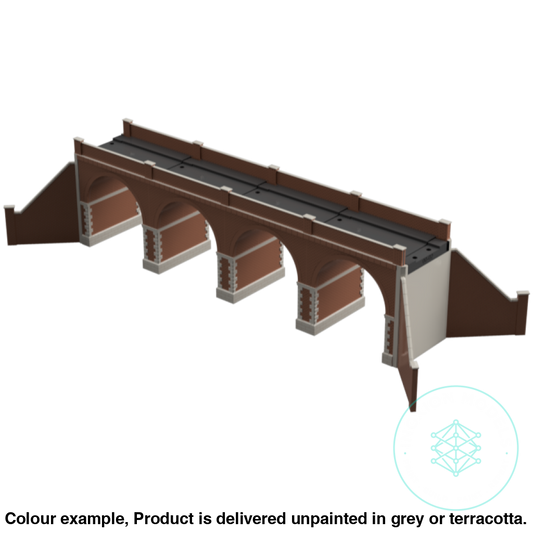 Fm910 – Single Track Brick Viaduct Oo Scale Building