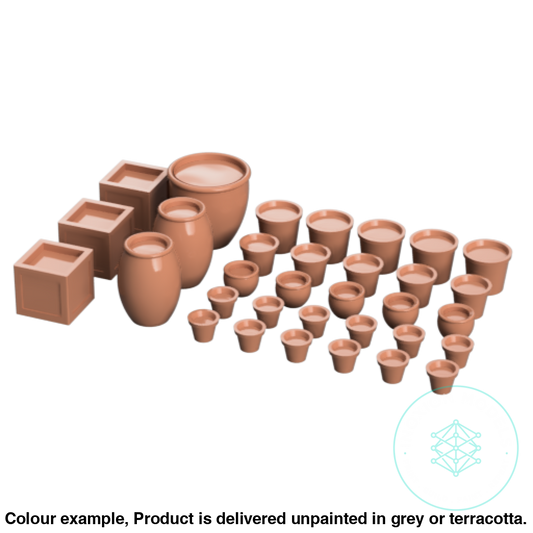 Fo001A – Filled Plant Pots Oo/Ho Scale Oo Accessory