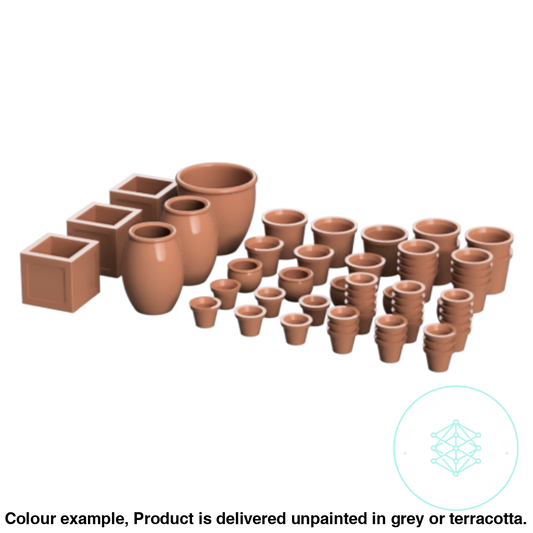 Fo001B – Empty Plant Pots Oo/Ho Scale Oo Accessory
