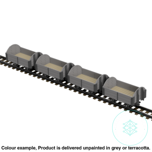 Fpc753D – 4X Light Railway Wagon Pack Oo9 Gauge Oo Scale Rolling Stock