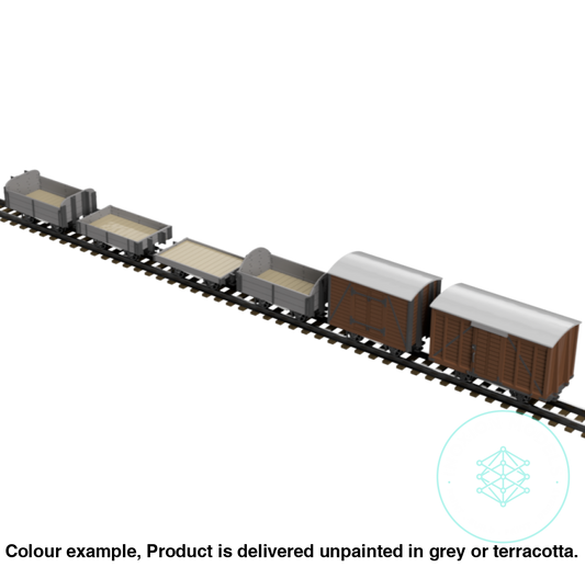 Fpc753G – 6X Light Railway Wagon Pack Oo9 Gauge Oo Scale Rolling Stock