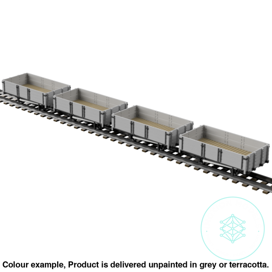 Fpc755B – 4X C&Mlr 5 Ton Open Wagon Oo9 Gauge Oo Scale Rolling Stock