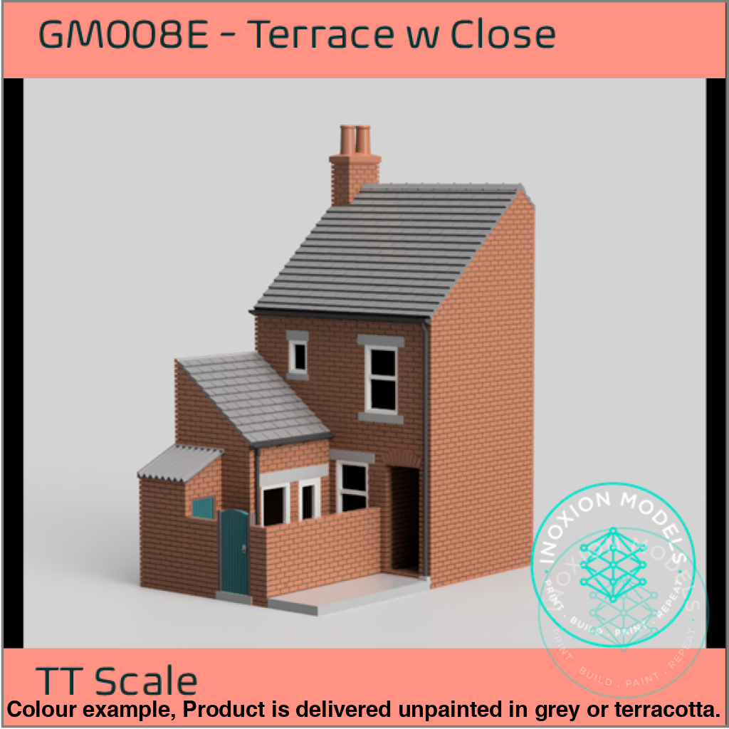 Gm008E – Low Relief Terrace House W Close Tt120/3Mm Scale Tt Building