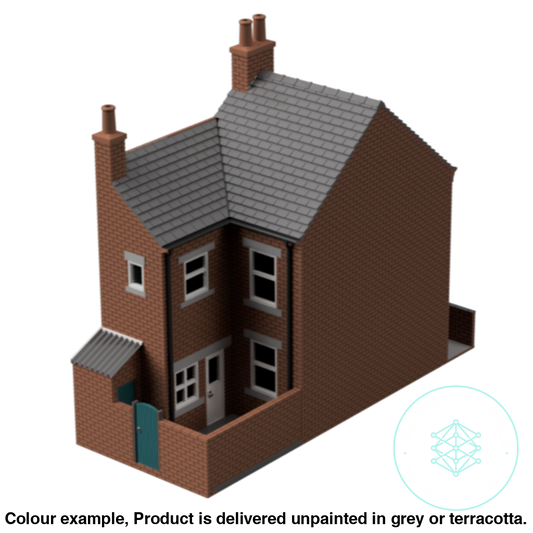 Hm010B – Terrace House N Scale Building