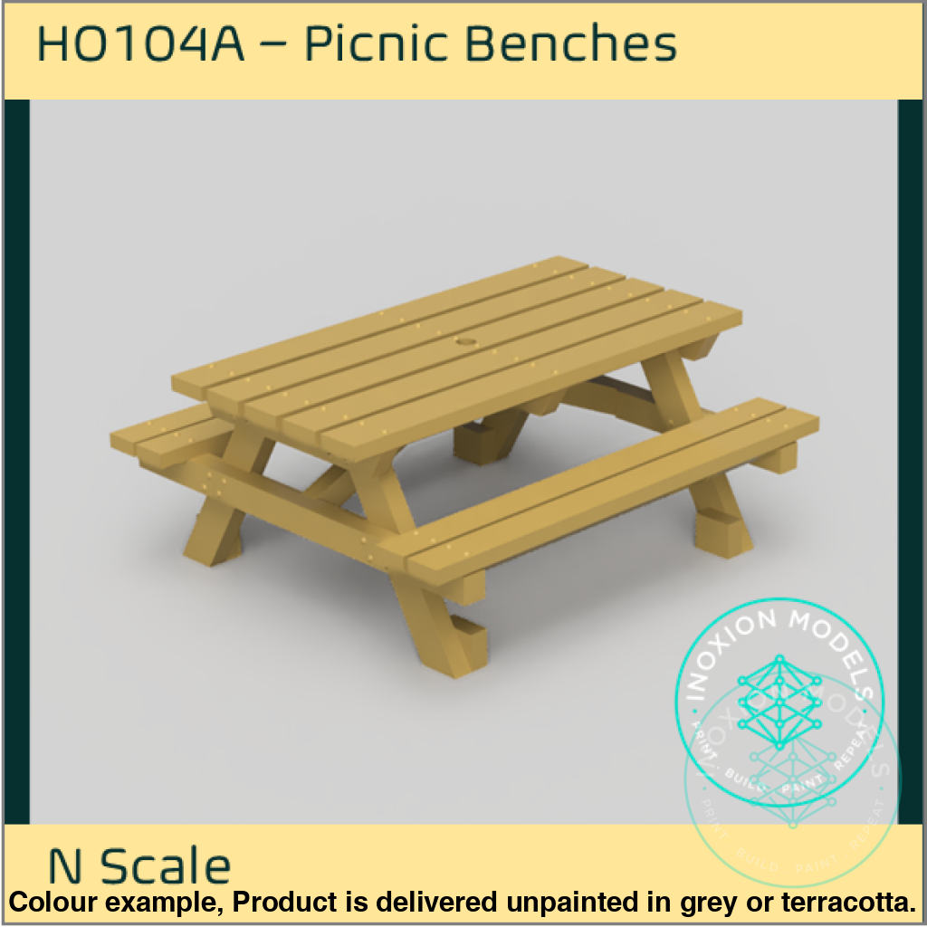 Ho104A – Picnic Benches N Scale Accessory