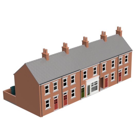 GC004B – 5x Terrace House with Shop Pack TT120/3mm Scale