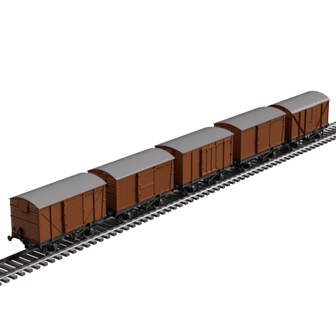 FPC605A – 5x BR 12 Ton Box Van Pack OO/HO Scale