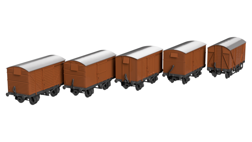 FPC605A – 5x BR 12 Ton Box Van Pack OO/HO Scale