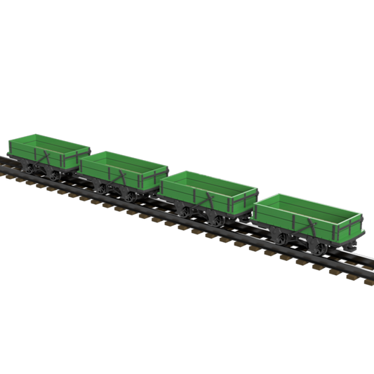 FP757F – GVT 2 Plank Drop Sided Wagon OO9 Gauge