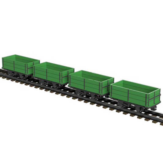 FP757G – GVT 3 Plank Drop Sided Wagon OO9 Gauge